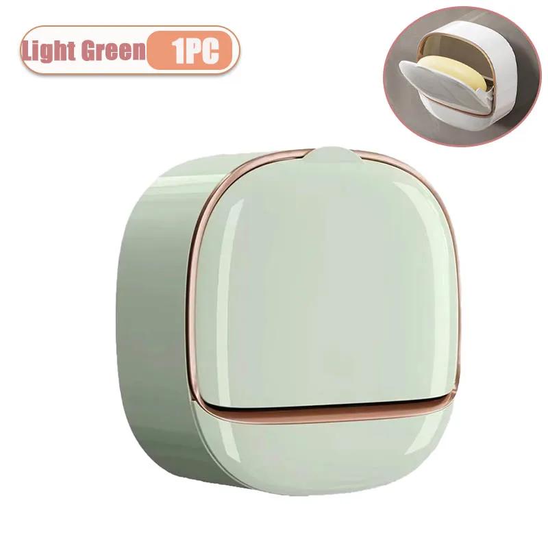 

Wall Mount Bathroom Drain Soap Box No Drill Drainage Soap Container for Bathroom Kitchen Easy Clean Soap Case with Tray