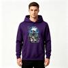 Men Anime Character Print Pullover Hoodie Casual Long Sleeve Sweatshirt for Daily Wear