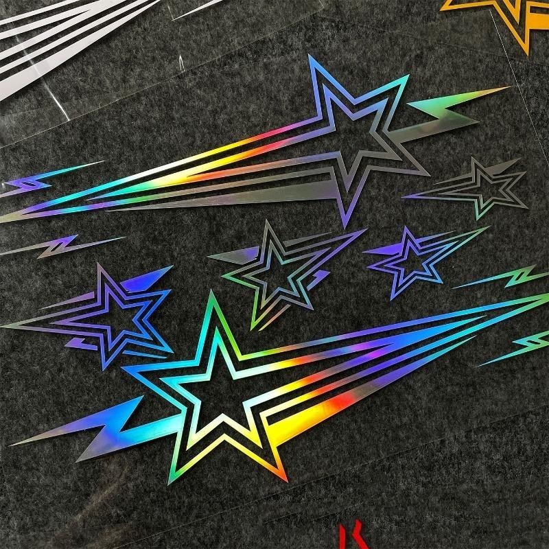 Meteor Motorcycle Vinyl Sticker Waterproof Non-fading 1 Set for Scooter Side Panel Rider Gift Decoration
