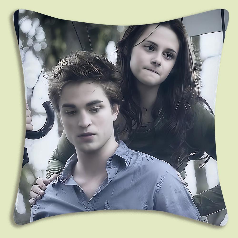La Saga di Twilight Edward Cullen Copricuscini Moderni Cartoni Animati Divano Decorativo Casa Stampa Double-Sided Peluche Corto Cuscino Carino