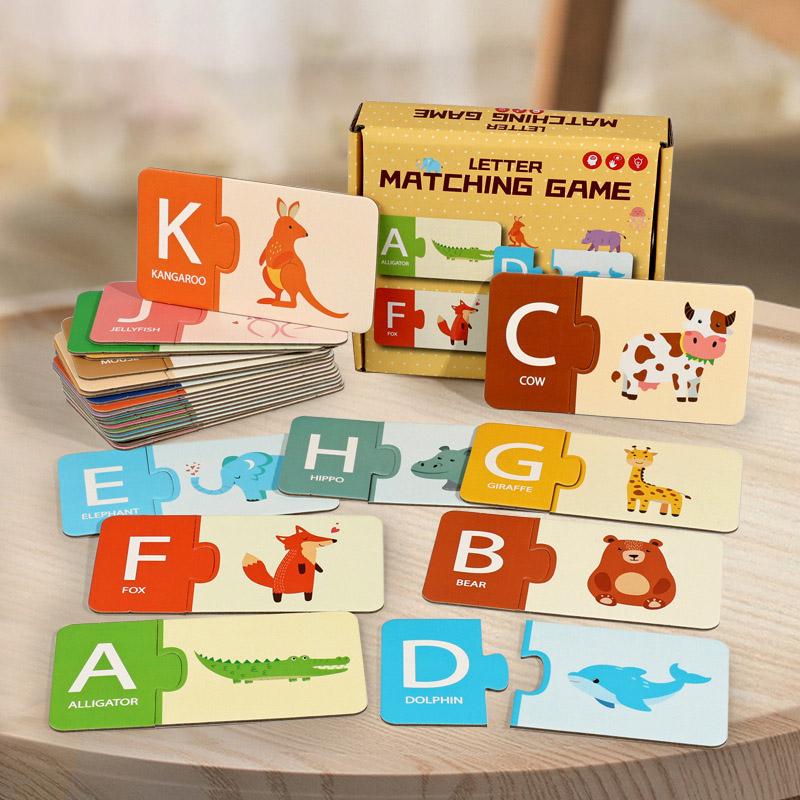 Paper Number Matching Puzzle English Letter Cognitive 1-20 Digital Enlightenment Math Educational Toys For Children