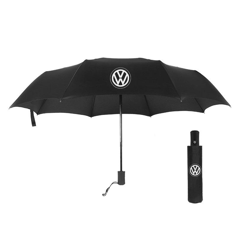 

For VOLKSWAGEN VW Car Portable Folding Automatic Umbrella Rain 3 Folding Umbrellas For Volkswagen GOLF Polo Tiguan VW CADDY PAS