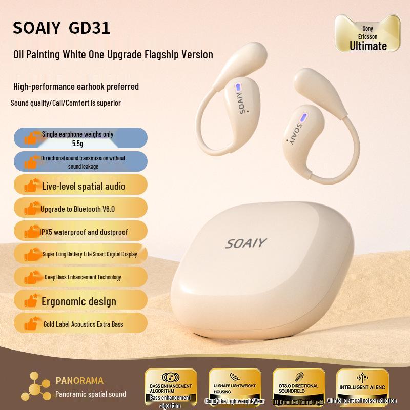 

SOAIY GD31 Air Conduction Open-Ear Bluetooth Headphones 2025