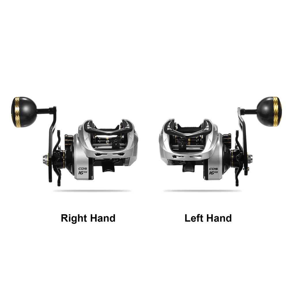 Baitcasting Reel 16KG Drag Power 6+1 BB 6.3:1 Single Handle Fishing Reel with Magnetic Brake System