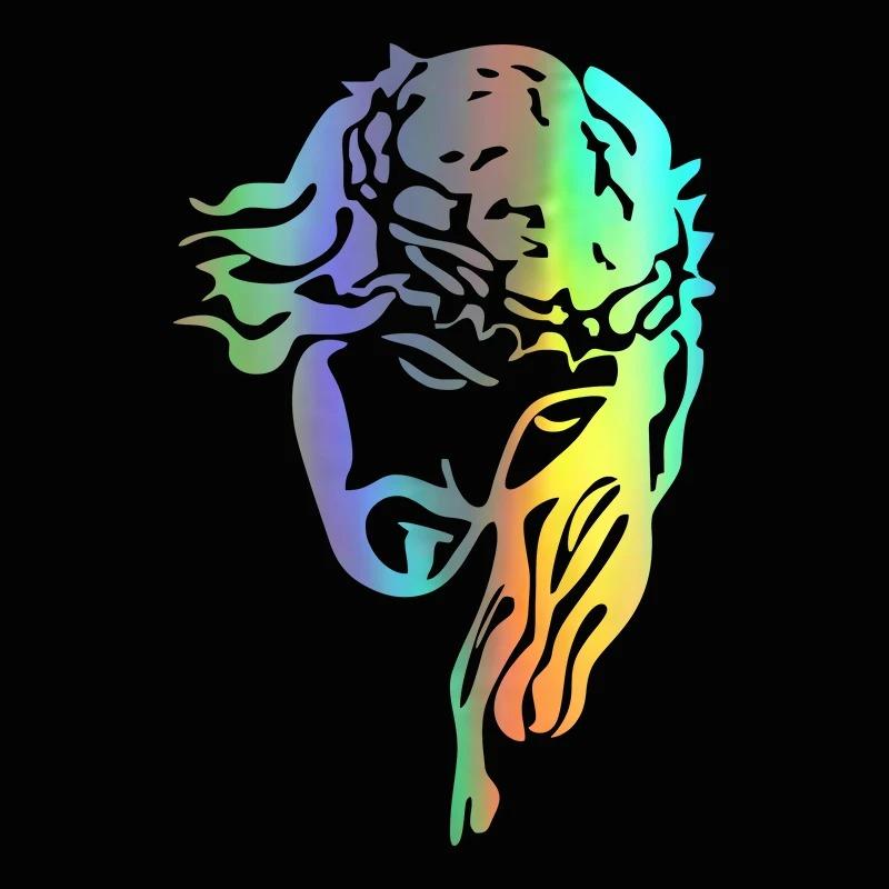 

LYKX Jesus Christ God Graphic Exterior Decoration Cover Scratch Car Motorcycle Waterproof Sticker PVC Accessories Vinyl Decal 16CM X 10.7CM