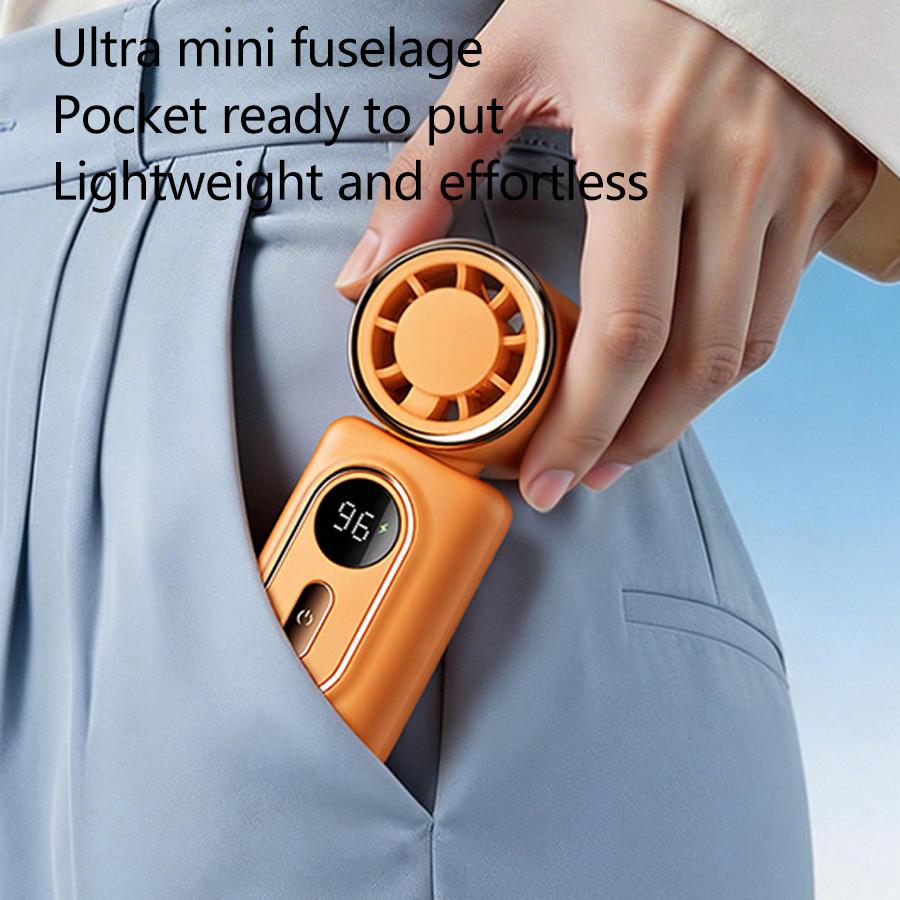 Ventilador de clipe rotativo portátil para exterior, ventilador de refrigeração pessoal potente portátil, pode prender em guarda-chuvas/mochilas/roupas/cintos
