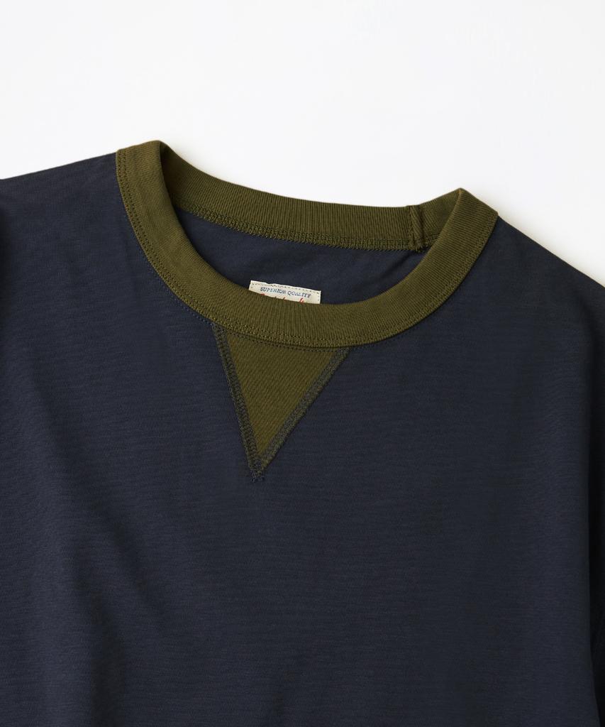 OUTSTANDING Ringer T-Shirt_Navy/Olive