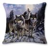 Wolf Moon Soft Pillow Polyester Pillowcase Home Car Sofa Cushion Comfortable,(6)