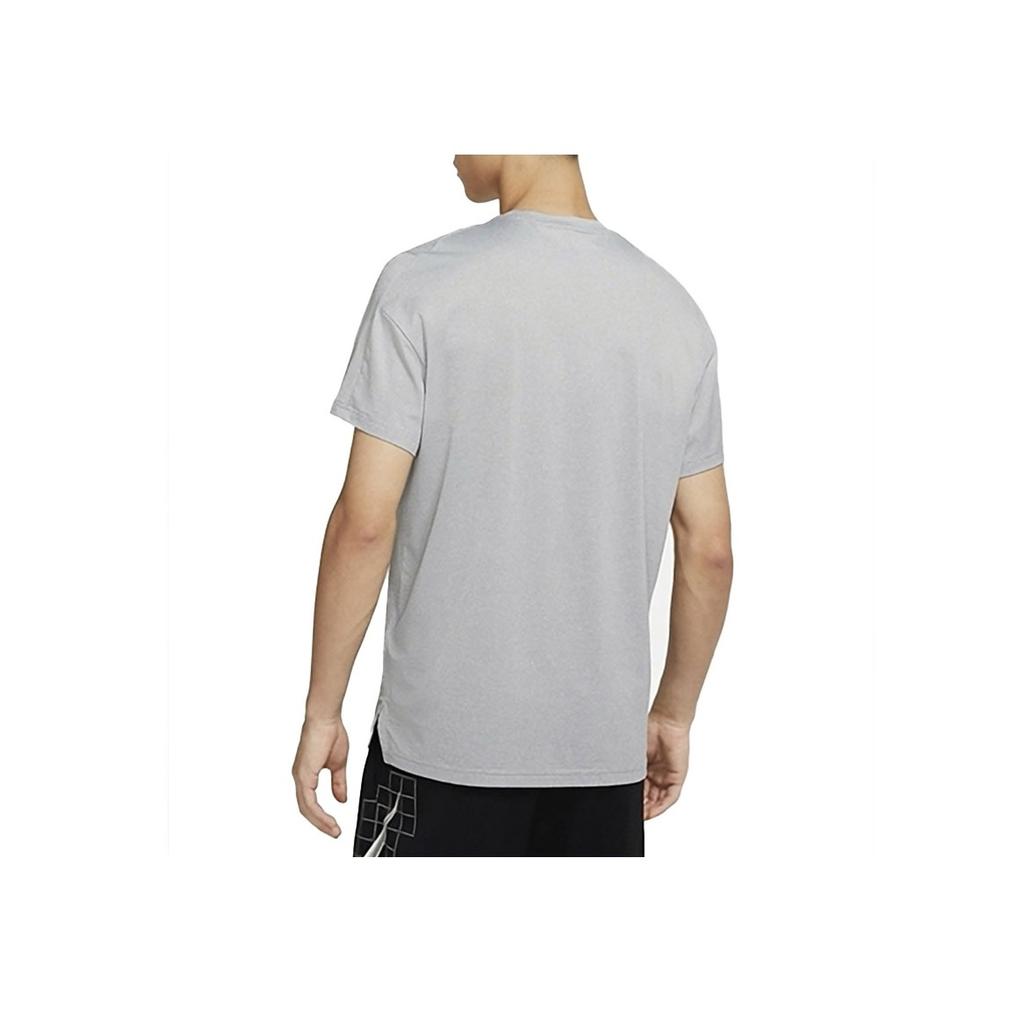 Nike Dri-Fit Contrast Logo Print Sports Crew Neck Short Sleeve T-Shirt Men Tops Light-Grey DD1751-073