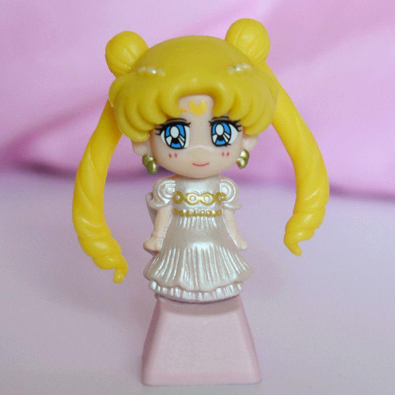 Translucent Pink Sailor Moon Cat Paw Keycaps for Mechanical Keyboards
