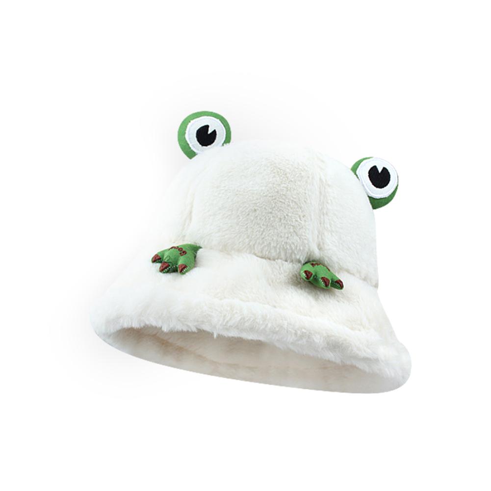 Cute Cartoon Frog Plush Warm Hat Autumn Winter Plush Fisherman Hat
