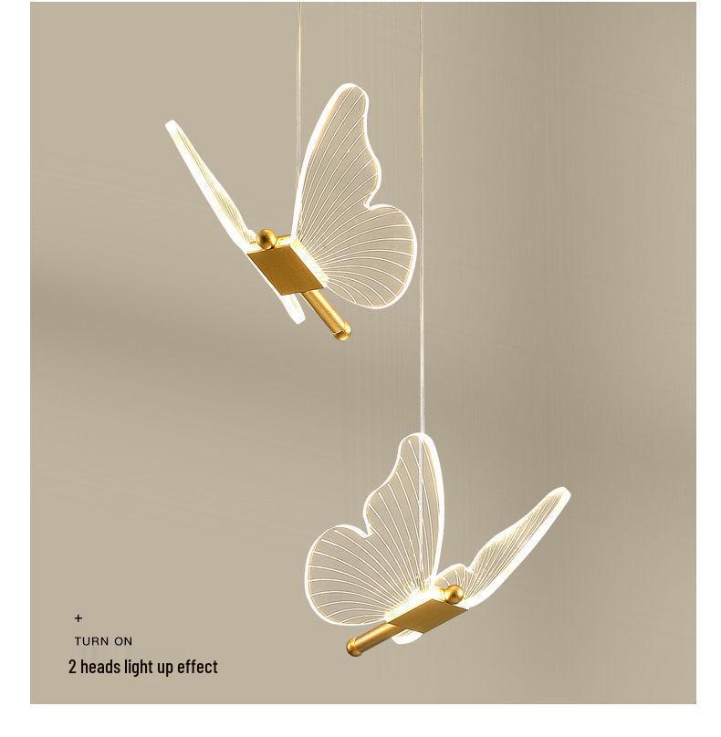 Nordic Modern Butterfly LED Chandelier for Bedroom & Bar Counter