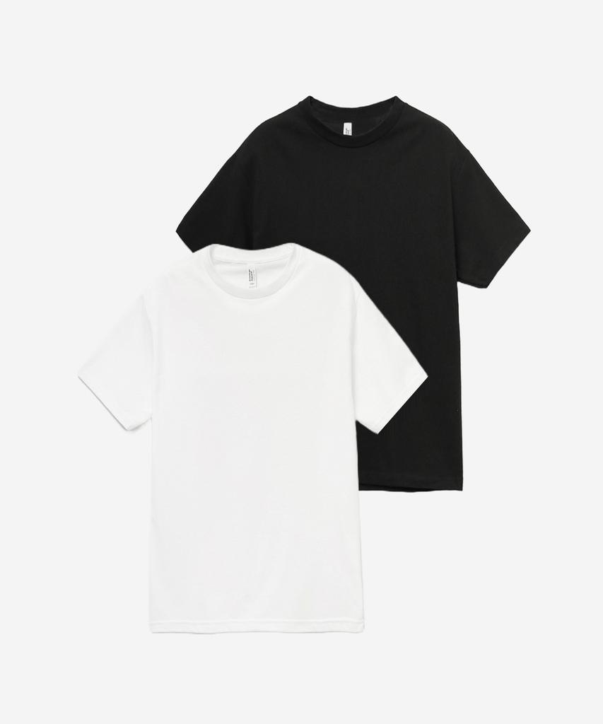 AAA 2Pack 1301 Basic Short Sleeve T-Shirt 18-Count