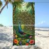 Tropical Peacock Jungle Beach Towel Patterned Sunscreen And Windproof Suitable For Swimming Pool Camping Travel