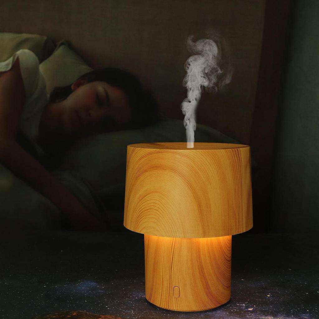2026 Portable Mini Mushroom Lamp Humidifier: Aromatherapy Essential Oil Diffuser for Bedroom Desktop