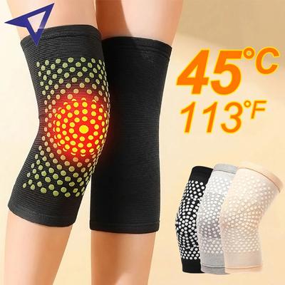 1 Par Turmalin Knäskydd Magnetterapi Knästöd Bandage Långt Infrarött Benärm Lindra Artrit Ledvärk Knäskydd