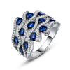 Exaggerated Women'S Zircon Ring Silver Plated Jewelry