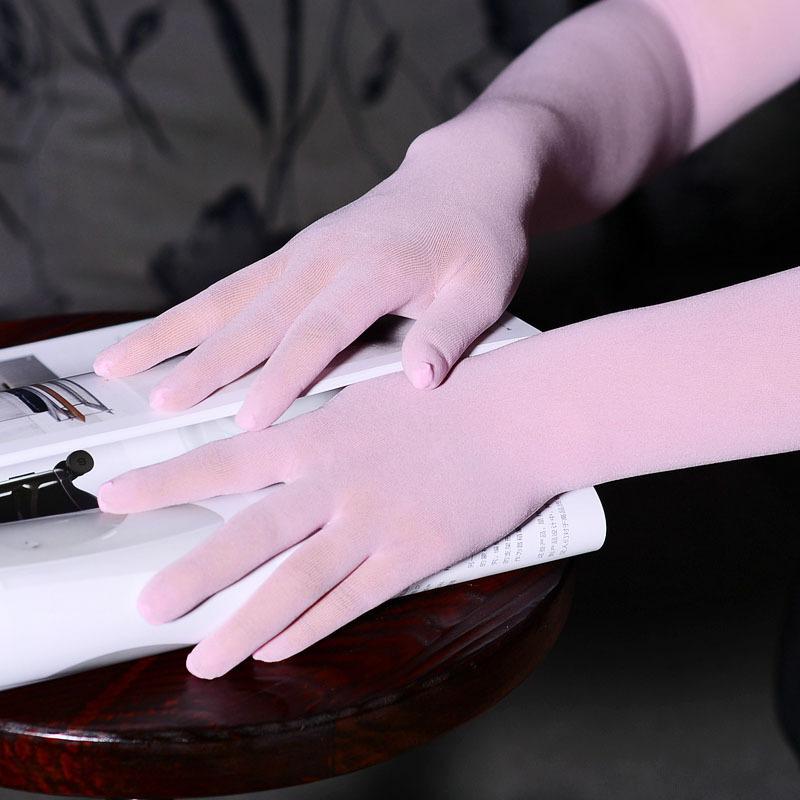 

Men Women Sexy Ultra-Thin Breathable Soft Seamless Tight Stocking Gloves High Elasticity Sunscreen Halloween Dance Party Cosplay One Size