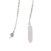 Natural Stone Hexagonal Pendant Necklace - Large Crystal Bullet Clavicle Chain for Women