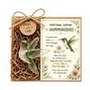 Recycled Glass Animal Figurine with Message Card, Collectible for Home Decor