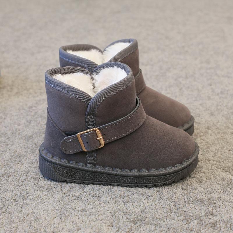 

Зимние детские снегоступы 2024 года — новая удобная обувь для мальчиков и девочек с бархатной подкладкой size 29 серый