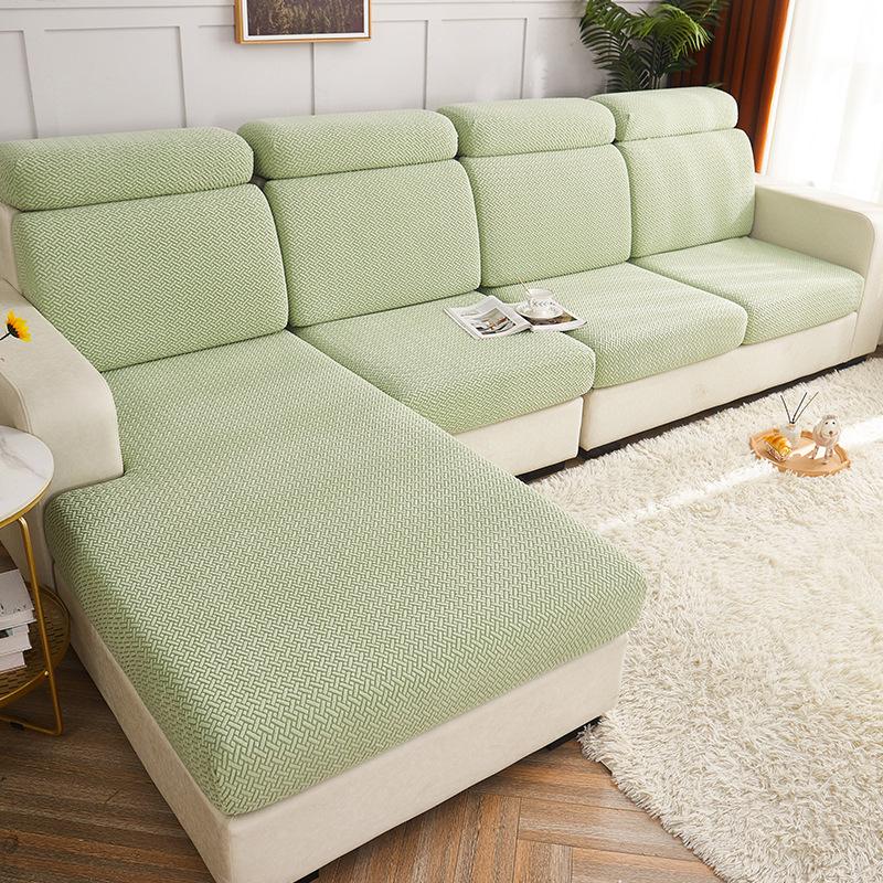 Thick Cushion Cover Fitted Sofa Covers Living Room Washable Stretch Jacquard Seat Cover Furniture Protector Sectional Sofa S032