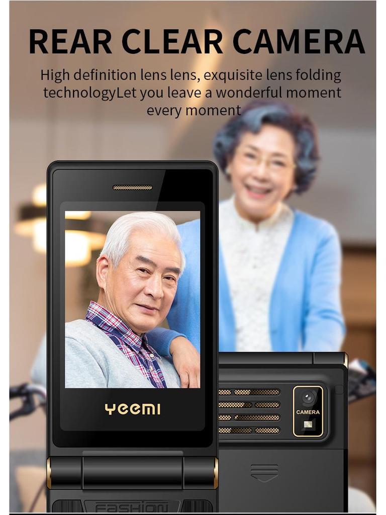 4G Senior Flip Phone M2-C: Dual Screen, Large Font, Loud Sound, Long Standby, for Outdoor and Business Use