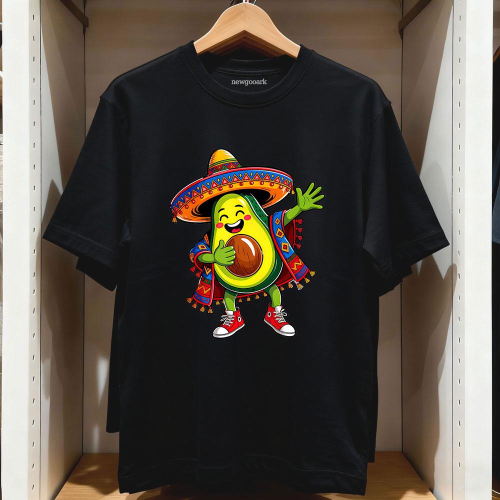 

Dancing Avocado Fiesta Party TShirt Women Unisex Casual cotton graphic t shirts Adult streetwear camisetas tops tee Shortsleev S