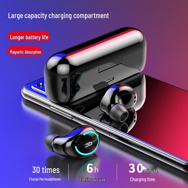 Waterproof Bluetooth 5.0 Sports Earphones: Dual Ear Stereo Mini Wireless with In-ear Charging