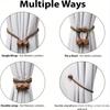 1pc Boho Style Magnetic Curtain Tiebacks - Easy Install, No Drilling Required, Stylish Curtains for Living Room