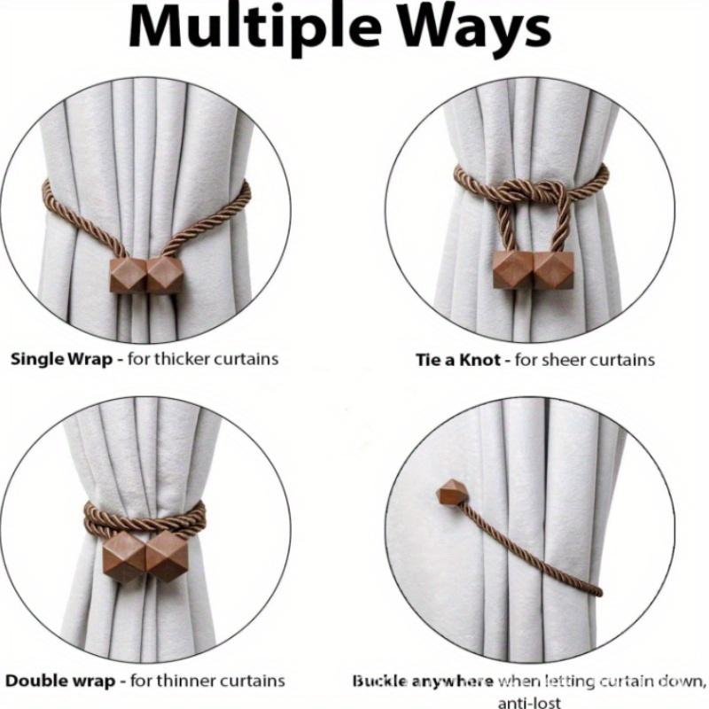 1pc Boho Style Magnetic Curtain Tiebacks - Easy Install, No Drilling Required, Stylish Curtains for Living Room
