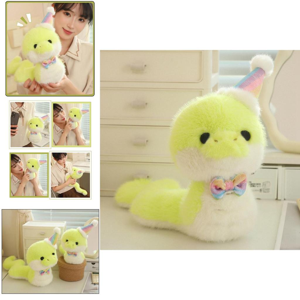 Adorable Birthday Snake Plush Toy For Babies Soft Comforting Sleep Pillow Gift