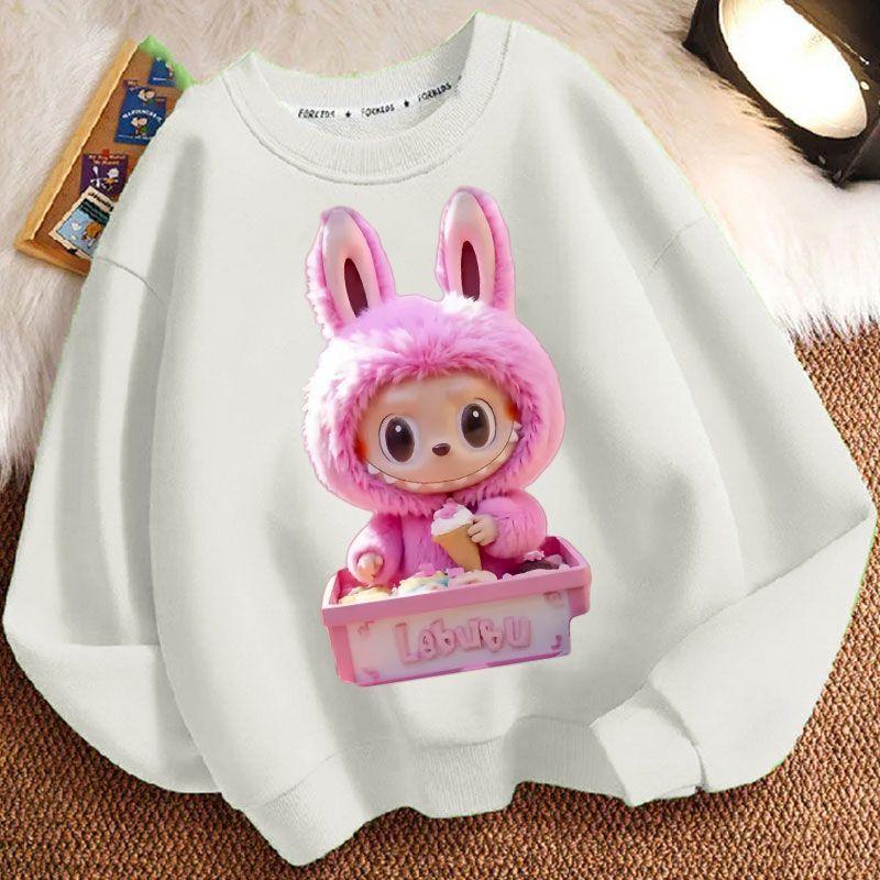Round-neck Hoodies for Children, Long-sleeved Loose Hoodies for Boys and Girls in Spring and Autumn