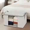 Large Capacity Striped Visible Storage Bag Non-Woven Fabric Quilt Storage Box  Quilt Storage