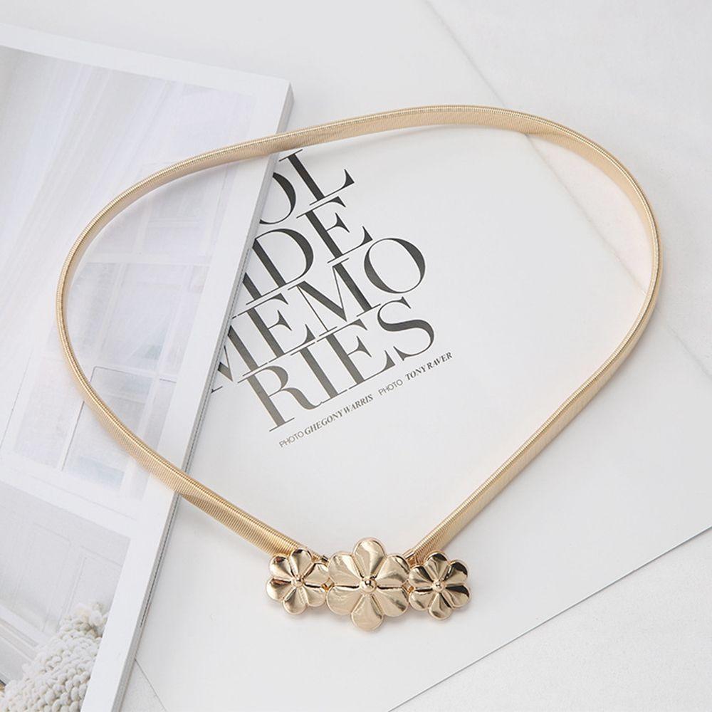 

Spring Belt Hollow Women Waist Chain Metal Elastic Belt Metal Waist Belts Waist Corset Chain Belts E