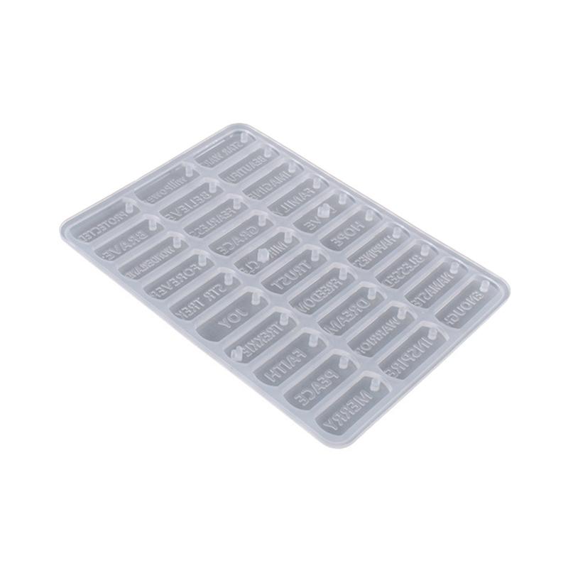 Inspirativní anglický přívěsek Náramek Šperky Silikonová forma Klíčenka Ozdoby pro DIY Křišťálová Epoxidová Odlévací forma