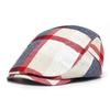 Color Plaid Hat Men's Casual Beret Fashion Men's and Women's Forward Hat British Style Cap