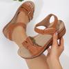 Fashion New Open Toe Fashion Women Sandals 2025 Trend Summer Sexy Women Sandals Orthopedic Wedge Buckle Shoes Women Zapatos De Mujer