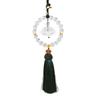 Car Mirror Hanging Accessories Glass Lotus Tassel Pendant Rearview Decoration for Home Office Car Charm Gift
