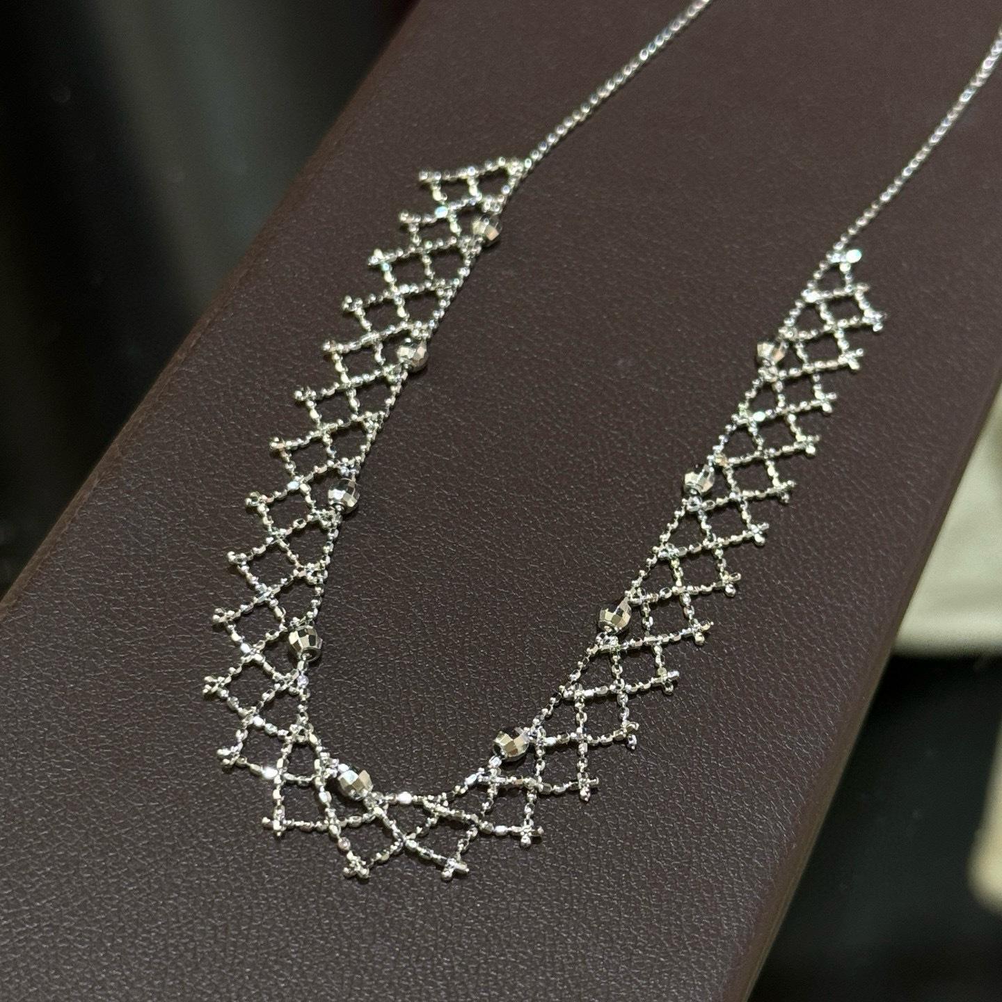 100% Pure 925 Sterling Silver Bridal Necklace Starry Sky Tassel Necklaces For Women Wedding Party Fine Jewelry