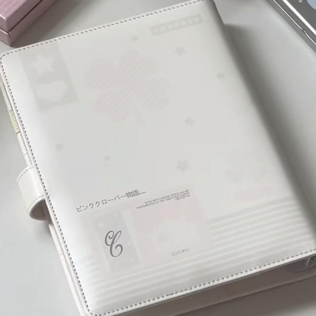 MINKYS PU-Leder Engelsflügel Niedlich A5 Kpop Fotokarten Sammelordner Idol Fotokartenbuch Idol Aufbewahrungsalbum Schreibwaren