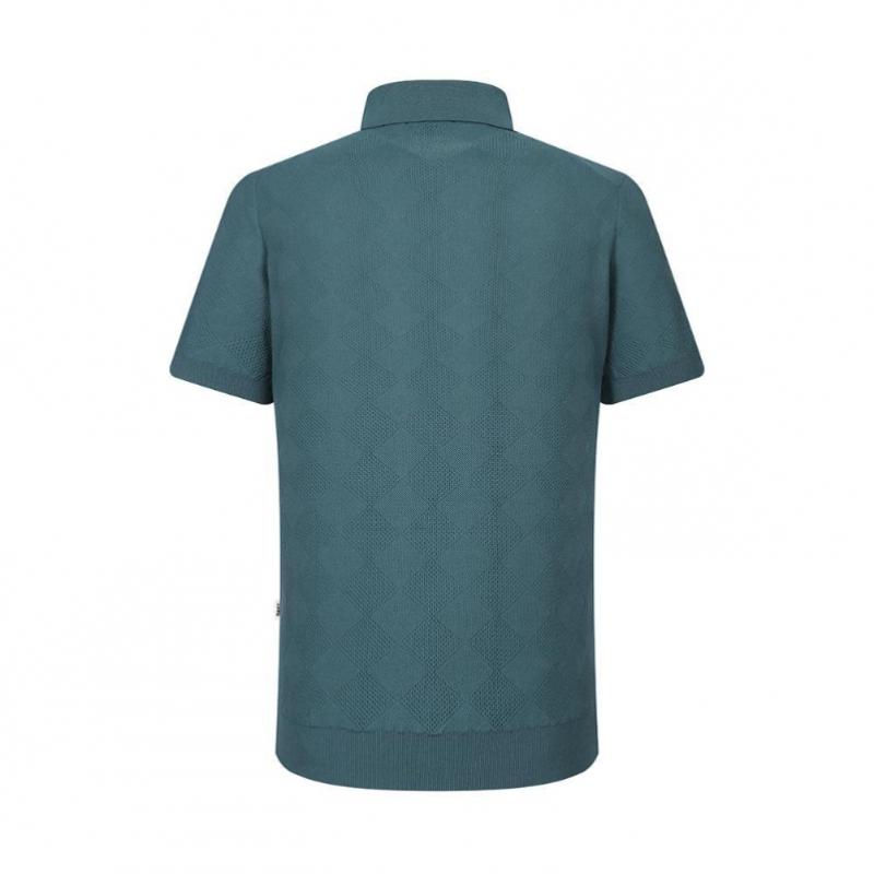 Daks 26ss Cotton Blend Argyle Mix Knit Polo Dms1swts103e1