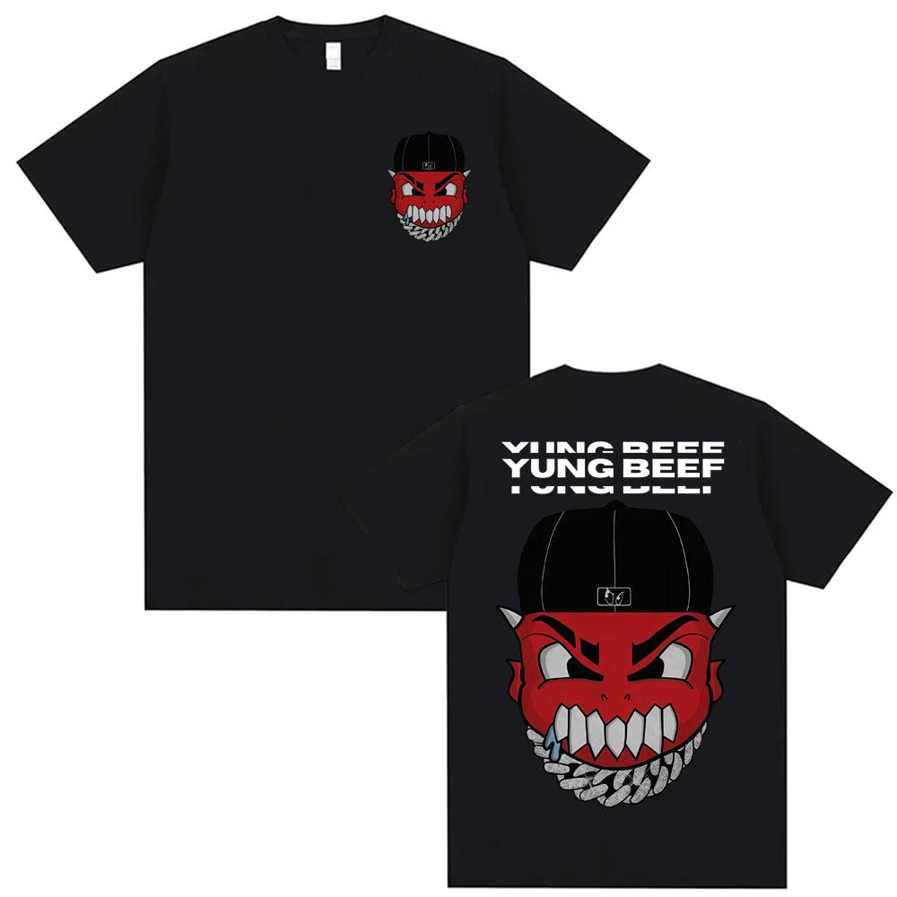 Rapper Yung Beef  Album Graphic 100%cotton men s shirt Y2k Hip Hop O-Neck Short Sleeve women s summer fashion oversized Tshirt M