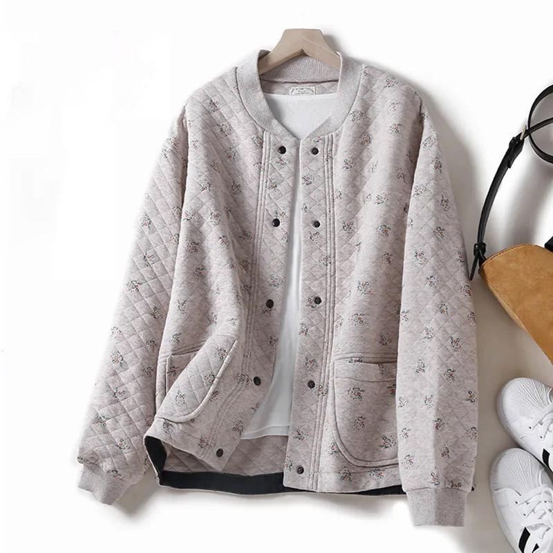 

Женское пальто Хлопок Осень Зима Утепленное Повседневное Оверсайз Двухслойная Ветровка XXL бежевый