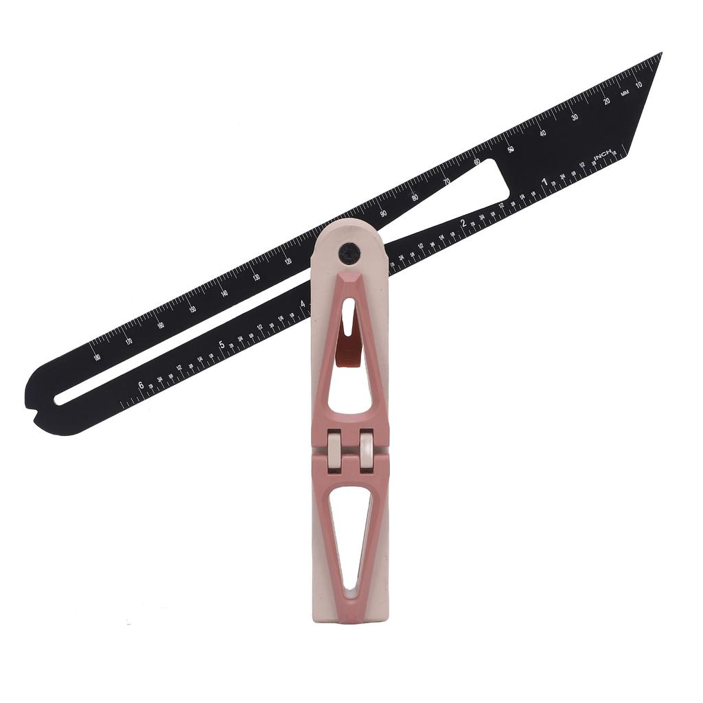 Kayar T Açılı Gönye Açısı Bulucu Hareketli Kuyruk Yuvası Marangoz Cetveli Aparatı Çok Fonksiyonlu T Tipi Ölçüm