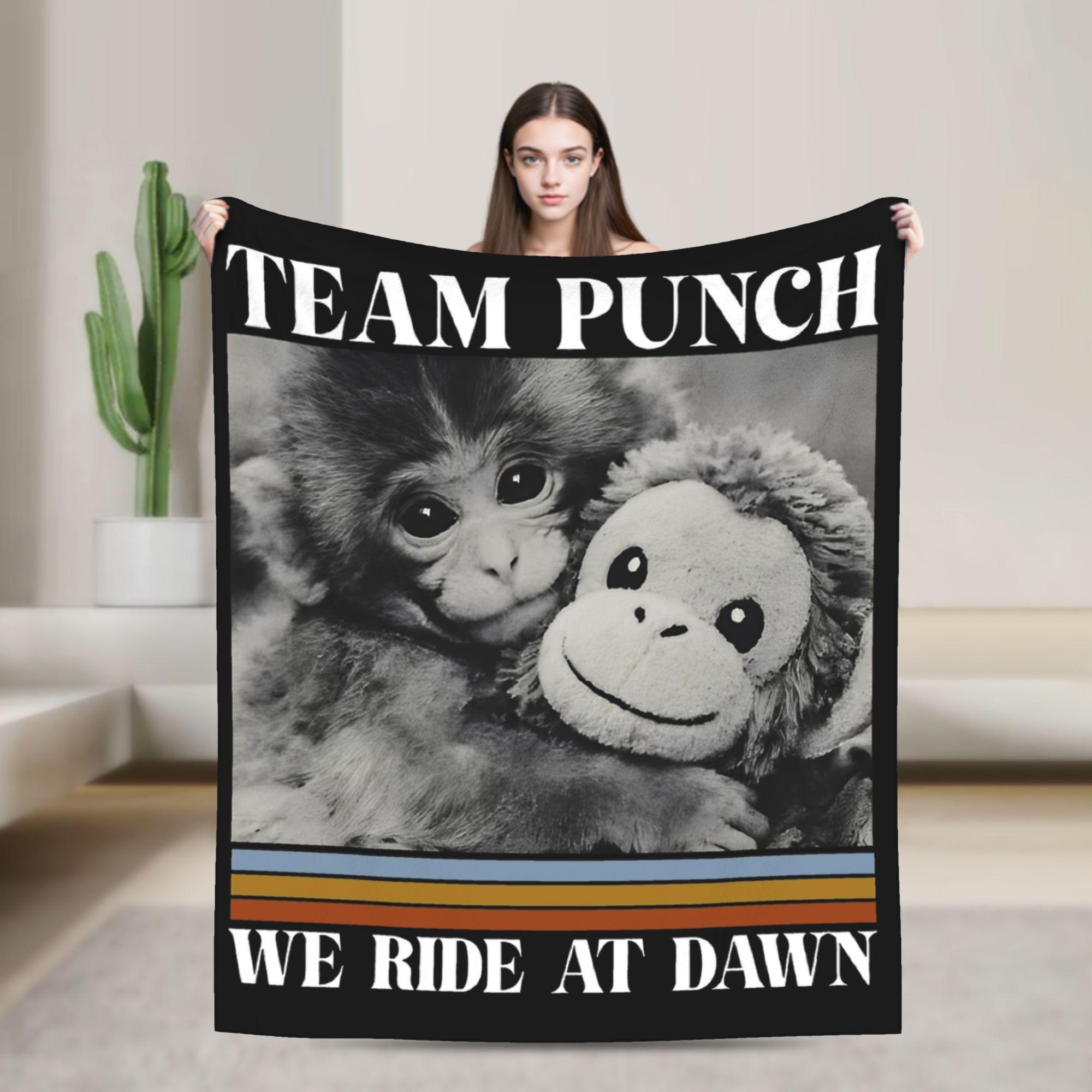 

Lonely Punch Monkey Blankets Coral Fleece Plush All Season Breathable Lightweight Throw Blankets for Bed Outdoor Bedding Throws 100x150cm