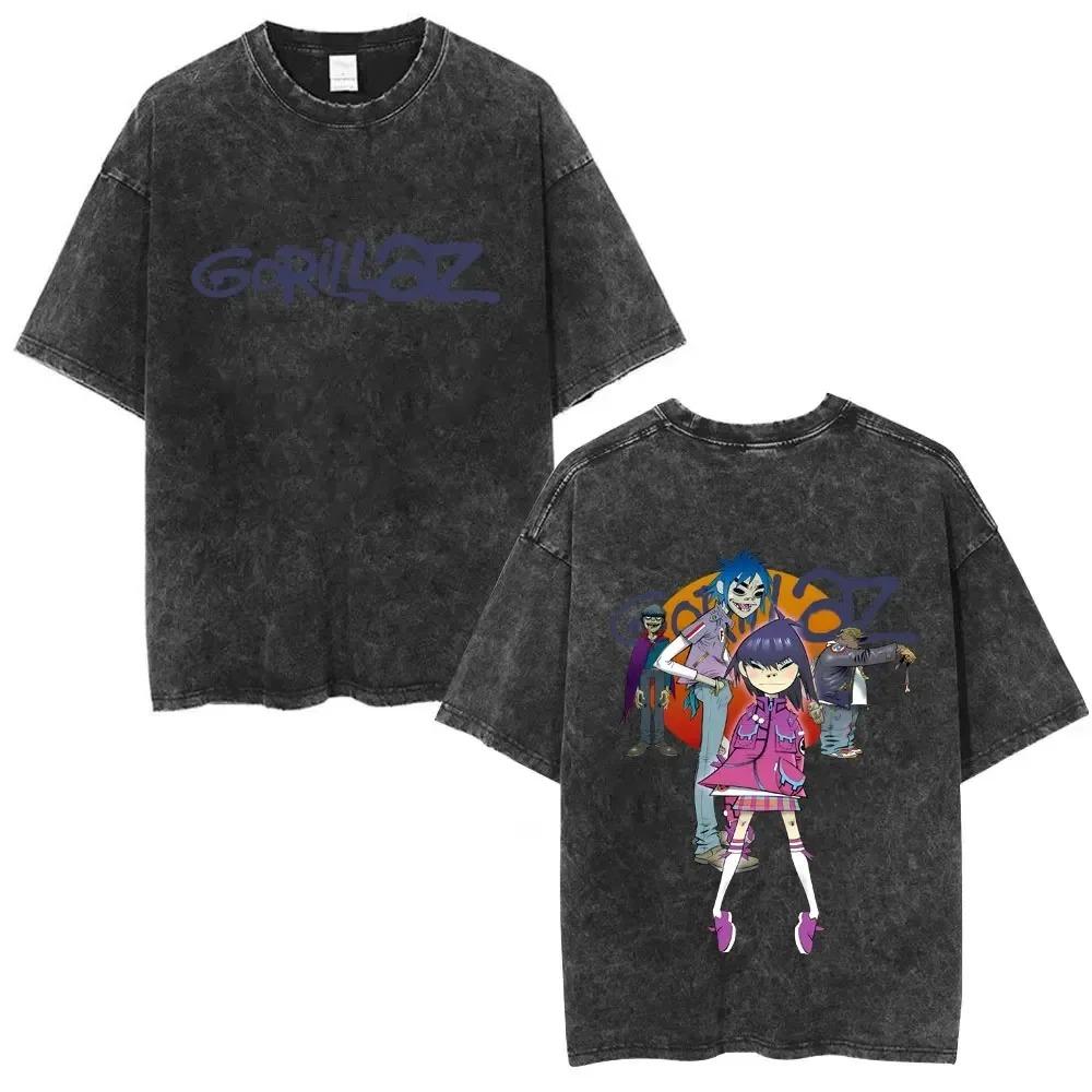 T-shirt Nera Oversize Vintage Lavaggio Acido Grafica Fronte/Retro Vulcano & Sole Gojira | Maglietta Merch Streetwear per Fan della Band Progressive Metal