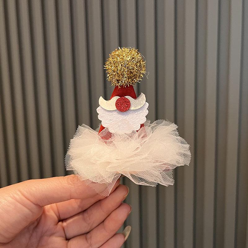 Clipsuri de păr cu pălărie de Crăciun: Accesorii roșii drăguțe pentru fete