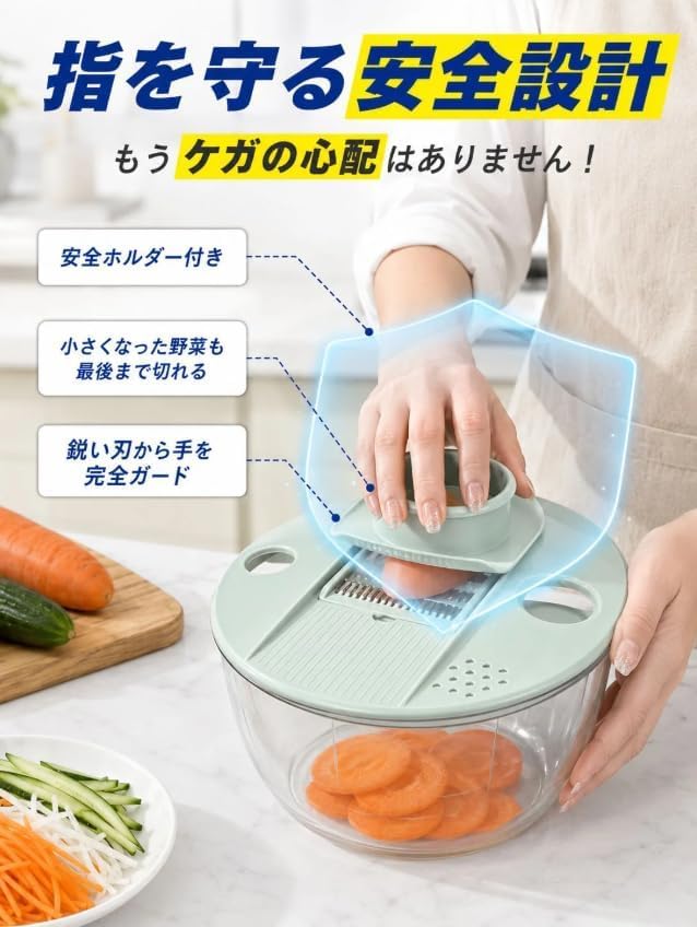 Ultimate Time-Saving Cooking Tool 9-in-1 Multi-Function Slicer Salad Spinner Set Vegetable Cutter 4.2L Large Capacity Rotating Drainer 6 Blades Egg