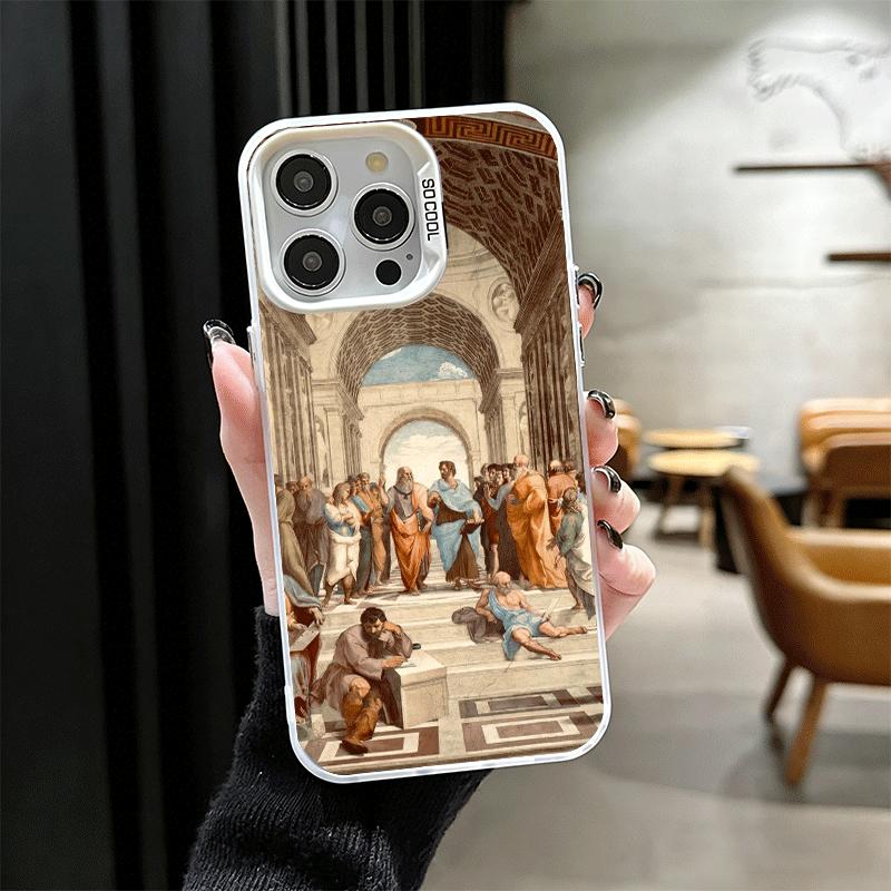 

Renaissance Aesthetics Art Painting Soft Phone Case for iPhone 15 16 17 Pro Max 17Air 16E 14 Plus 13 12 Mini Shockproof Cover Ba iPhone 17 Air